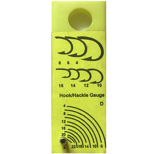 Griffin Hook & Hackle Gauge - Essential Fly Tying Tool For Measuring Hooks And Feathers