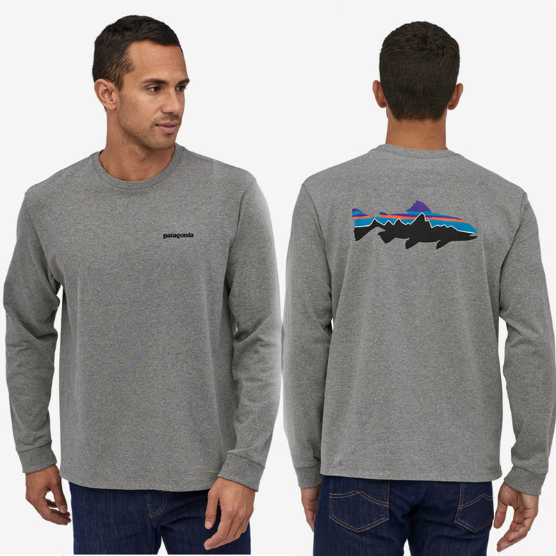 Patagonia Men’s Long-Sleeved Fitz Roy Trout Responsibili-Tee